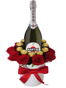 Martini cu Trandafiri Rosii
