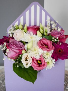 Flowers IN Envelope Box - A Color Two Shades